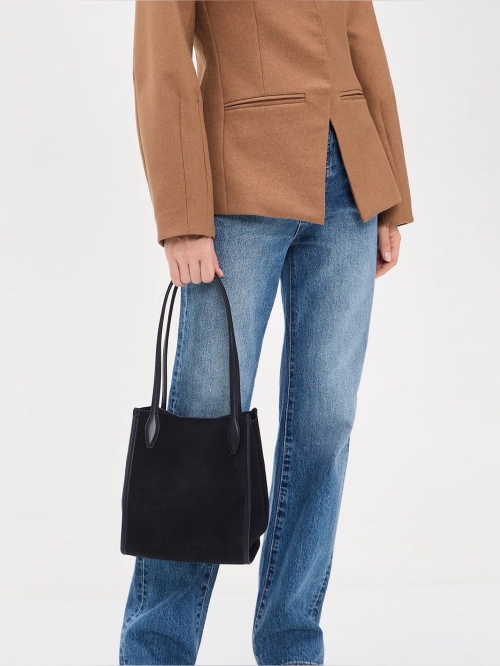 Madewell Lexington Small Tote in Suede - Picture 2 of 8